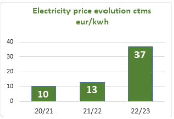 Electricity price evolution